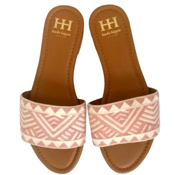 Haute Hippie Shoes - Haute Hippie Geometric Pink Sandals